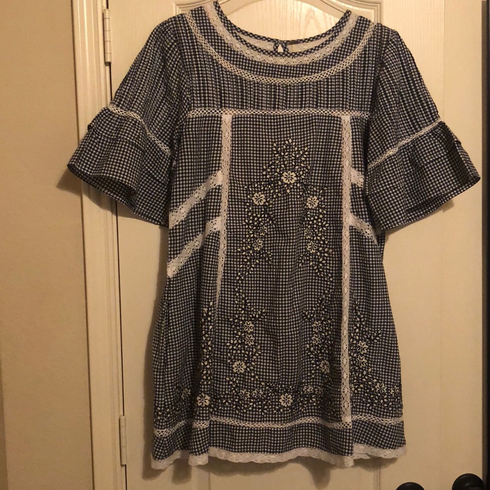 Free People Embroidered Mini Dress